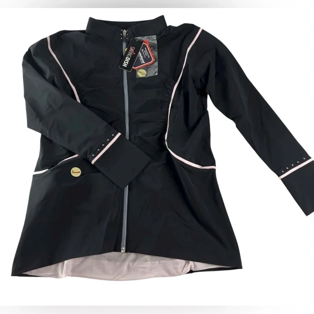 NWT Swing Dish Rosa Black & Pink Signature Jacket multiple sizes M L XL